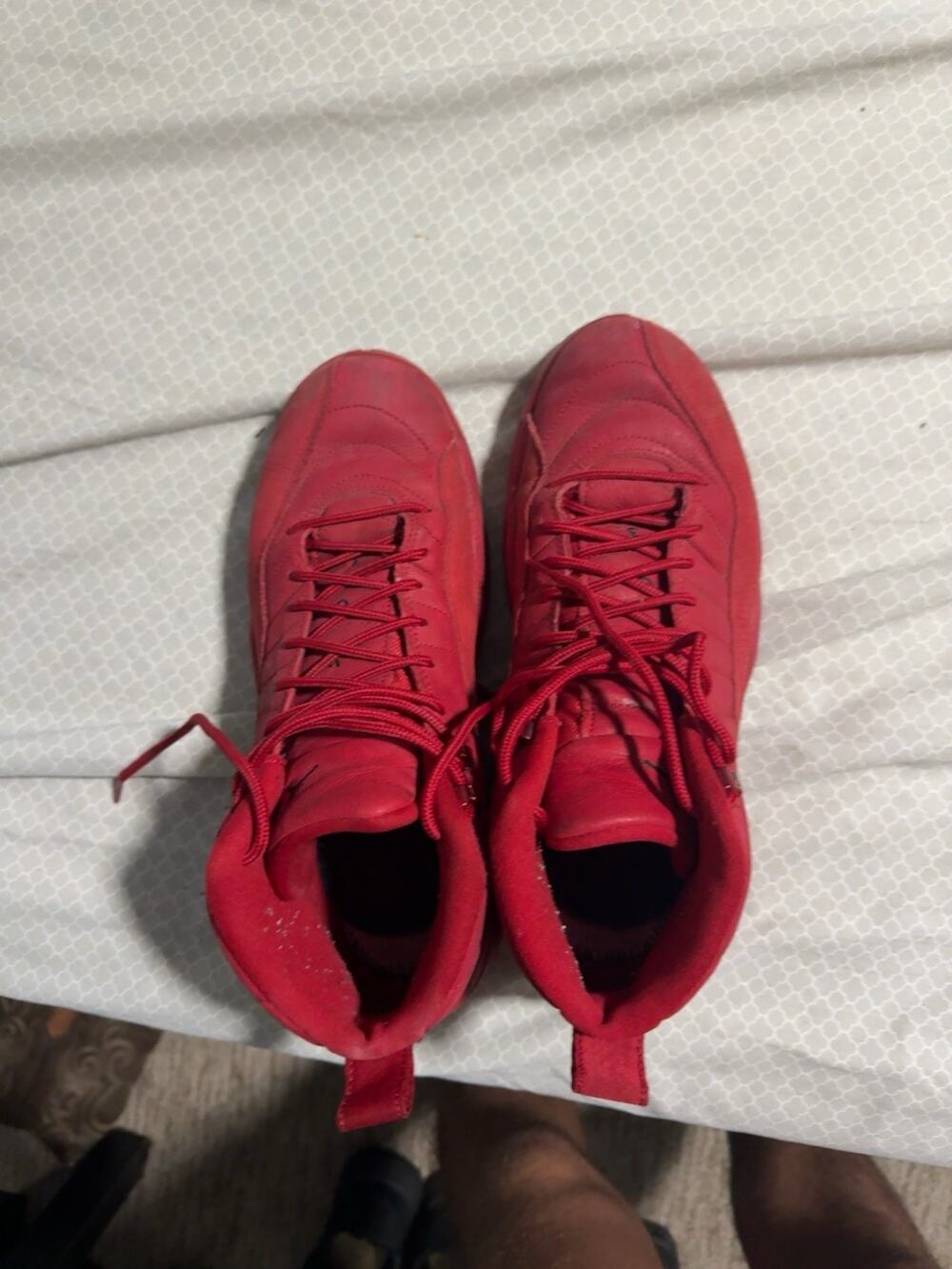 Jordan Red High Top Lace Up Sneakers Mens US 10.5